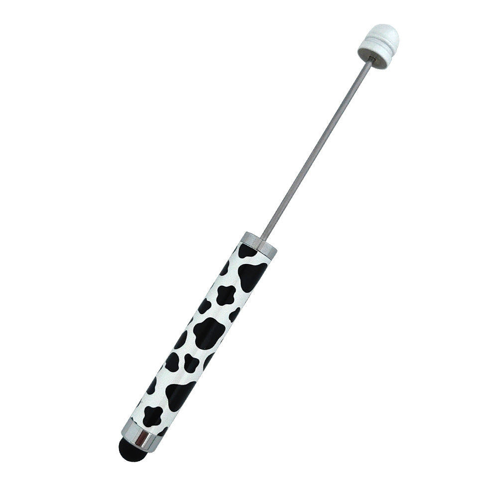 Wholesale Beadable Pens Stylus Pen Cow Print Leopard Print Dog Paw DIY for Beaded Metal Touch Pen